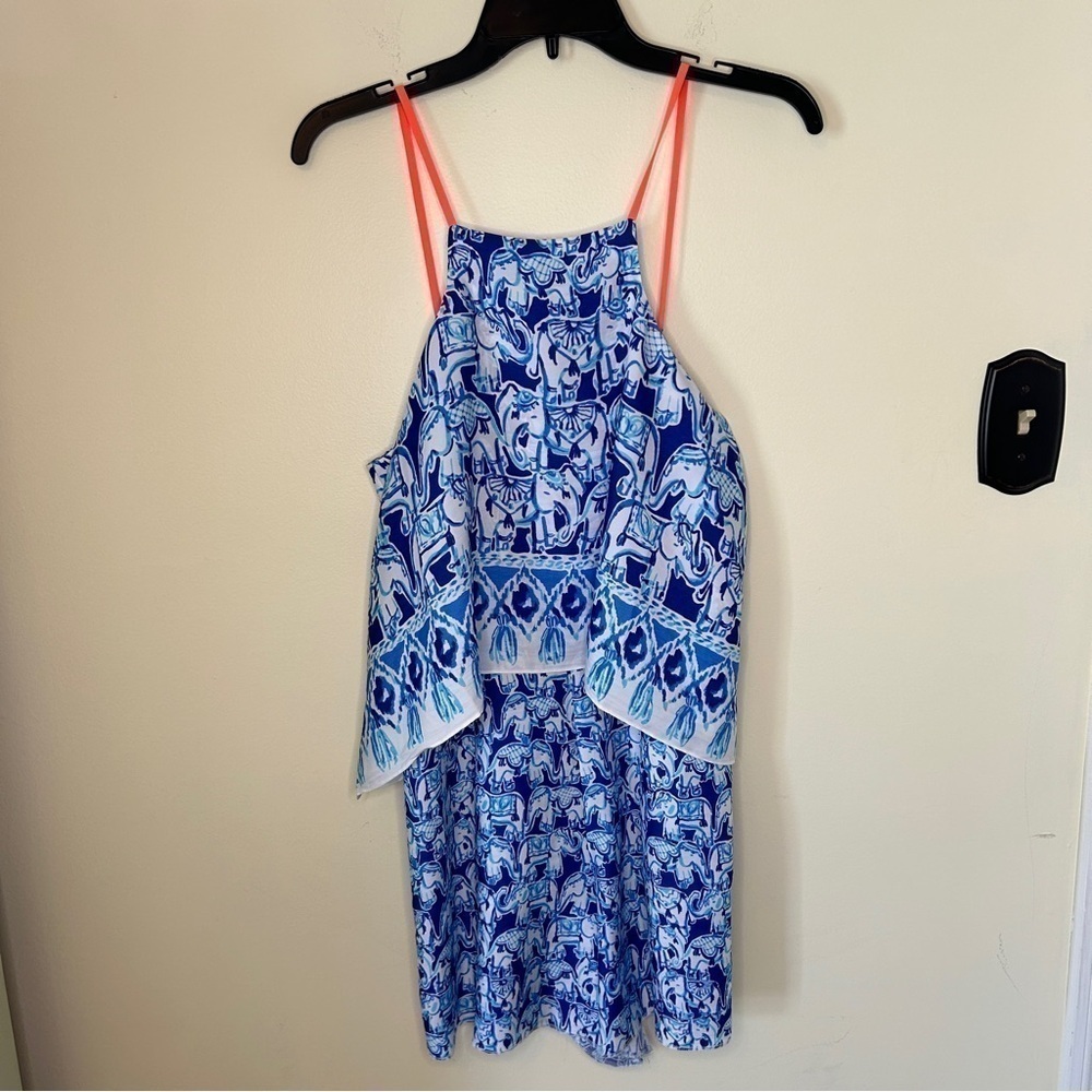 🐘💖 Lilly Pulitzer Celyn Elephant Print Romper Size 6